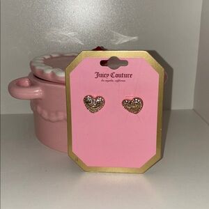 Juicy Couture Silver Heart Earrings